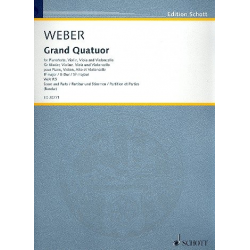 Quartett B-Dur op.63 WeV P5 : für Violine, - Carl Maria von Weber
