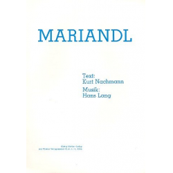 Mariandl : Einzelausgabe - Hans Lang