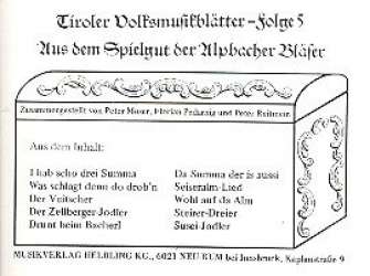 Tiroler Volksmusikblätter Band 5 - Diverse / Arr. Peter Moser