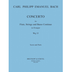 Konzert WQ13 : für Flöte, Streicher - Carl Philipp Emanuel Bach