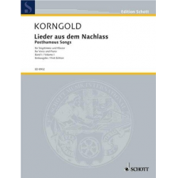 Lieder aus dem Nachlass Band 1: - Erich Wolfgang Korngold