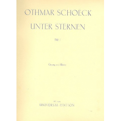 Unter Sternen   Band 2 : für Gesang und Klavier - Othmar Schoeck