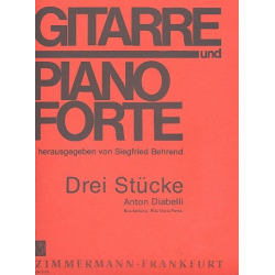3 Stücke : für Gitarre und Klavier - Anton Diabelli / Arr. Rita Maria Fleres