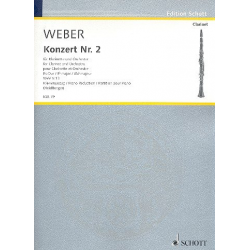 Konzert Es-Dur Nr.2 op.74 für Klarinette und Orchester (Klavierauszug) - Carl Maria von Weber