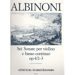 6 Sonaten op.4 Band 1 (Nr.1-3) : - Tomaso Albinoni