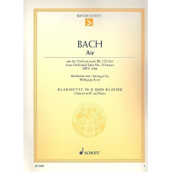 Air BWV1068 : für Klarinette und Klavier - Johann Sebastian Bach / Arr. Wolfgang Birtel