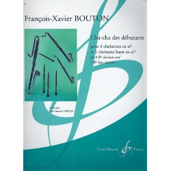 Cha-cha des débutants (4 clarinettes en sib & 1 clarinette basse) - Francois-Xavier Bouton