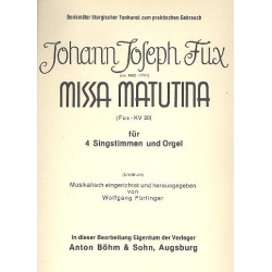 Missa matutina : für gem Chor - Johann Joseph Fux