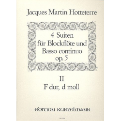 4 Suiten op.5 Band 2 (Nr.3-4) : - Jacques-Martin Hotteterre ("Le Romain")