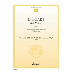 Ave verum KV618 : für hohe - Wolfgang Amadeus Mozart / Arr. Wilhelm Lutz
