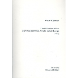 3 Klavierstücke zum Gedächtnis - Peter Kolman