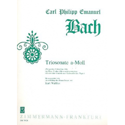 Triosonate a-Moll WQ148  : für Flöte, - Carl Philipp Emanuel Bach