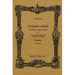 Konzert a-Moll op.7 für Klavier und Orchester : - Clara Schumann