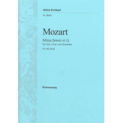 Missa brevis G-Dur KV49 : - Wolfgang Amadeus Mozart / Arr. Ulrich Haverkampf