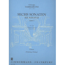 6 Sonaten op.1 : für 2 Flöten (Oboen) - Giuseppe Sammartini
