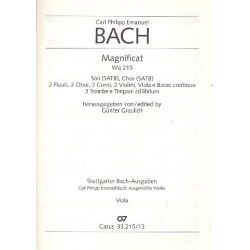 Magnificat D-Dur WQ215 : für Soli - Carl Philipp Emanuel Bach