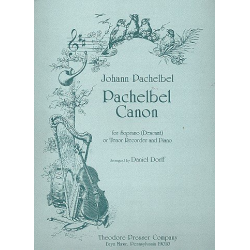 Canon : for soprano or tenor (descant) - Johann Pachelbel