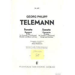 Sonata D-Dur : für Trompete, - Georg Philipp Telemann