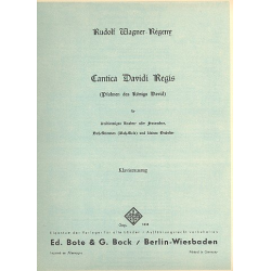 Cantica Davidi Regis : für  Knaben- oder - Rudolf Wagner-Regeny