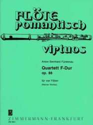 Quartett F-Dur op.88 : für 4 Flöten - Anton Bernhard Fürstenau / Arr. Werner Richter
