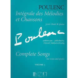 Integrale des mélodies et chansons vol.3 : - Francis Poulenc