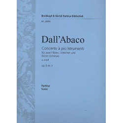 Concerto op.5,3 : für 2 Flöten, 2 Violinen, - Evaristo Felice Dall'Abaco