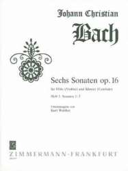 6 Sonaten op.16 Band 1 (Nr.1-3) : - Johann Christian Bach