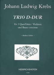Trio D-Dur für 2 Flöten (Violinen) und BC - Johann Ludwig Krebs / Arr. Herbert Kölbel