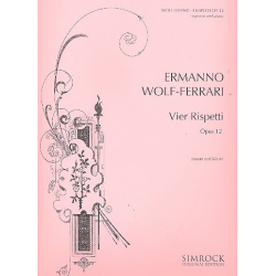 4 Rispetti op.12 : für hohe - Ermanno Wolf-Ferrari