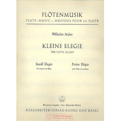 Kleine Elegie : für Flöte solo - Wilhelm Maler