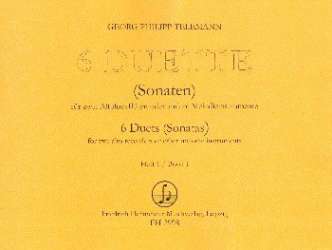 6 Duette Band 1 (Nr.1-3) für 2 Altblockflöten - Georg Philipp Telemann