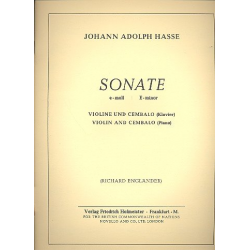 Sonate e-Moll : für Violine und - Johann Adolf Hasse