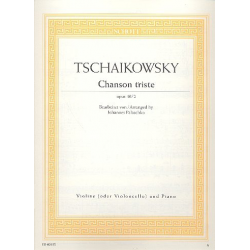 Chanson triste op.40,2 : für - Piotr Ilich Tchaikowsky (Pyotr Peter Ilyich Iljitsch Tschaikovsky) / Arr. Johannes Palaschko