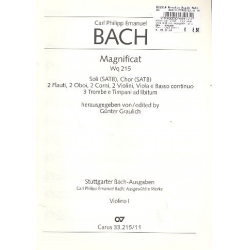 Magnificat D-Dur WQ215 : für Soli (SATB), - Carl Philipp Emanuel Bach