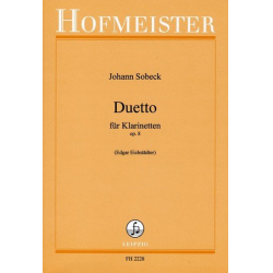 Duetto op.8 für 2 Klarinetten - Johann (Jan) Sobeck