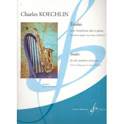 15 etudes pour saxophone alto et piano Opus 188 - Charles Louis Eugene Koechlin / Arr. Jean-Marie Londeix