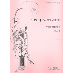 4 Stücke op.4 : für Klavier - Sergei Prokofieff