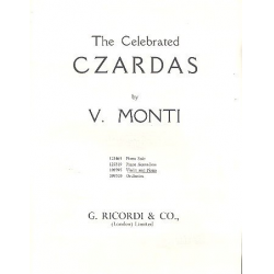 The celebrated Czardas : für Violine und Klavier - Vittorio Monti