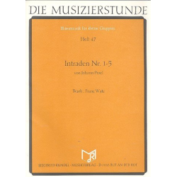 Intraden Nr.1-5 : - Johann Christoph Pezel
