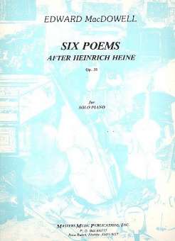 6 Poems op.31 after Heinrich Heine :