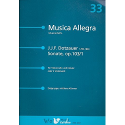 Sonate op.103,1 : - Justus Johann Friedrich Dotzauer
