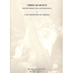 3 Quartette : für 2 Violinen, Viola - Juan Crisostomo Arriaga