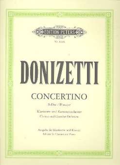 Concertino für Klarinette und Kammerorchester B-Dur (Ausgabe für Klarinette und Klavier)