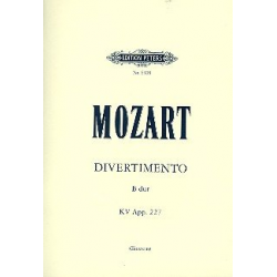 Divertimento B-dur  KV Anh. 227, Anh. C 17.02 - Wolfgang Amadeus Mozart / Arr. Alfred Einstein