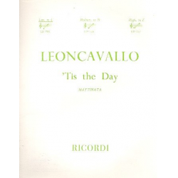 'Tis The Day : for low voice and piano - Ruggero Leoncavallo