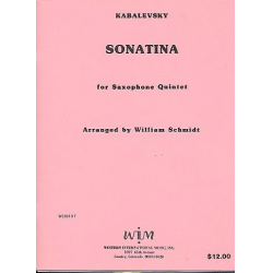 Sonatina for 5 Saxophone - Dmitri Kabalewski / Arr. William Schmidt