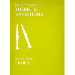 Theme and Variations for 2 Clarinets - Neil Butterworth