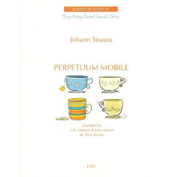 Perpetuum mobile :  for 4 clarinets - Score and Parts - Johann Strauß / Strauss (Sohn) / Arr. Terry Kenny