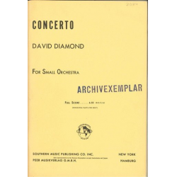 Concerto for small orchestra - David Diamond