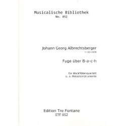 Fuge über B-a-c-h : - Johann Georg Albrechtsberger